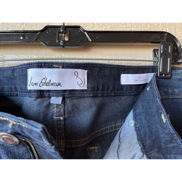 Sam Edelman womens Faultless Bay Flare Trouser Jean size 31 Navy Denim 31x32 $99 - Picture 7 of 9